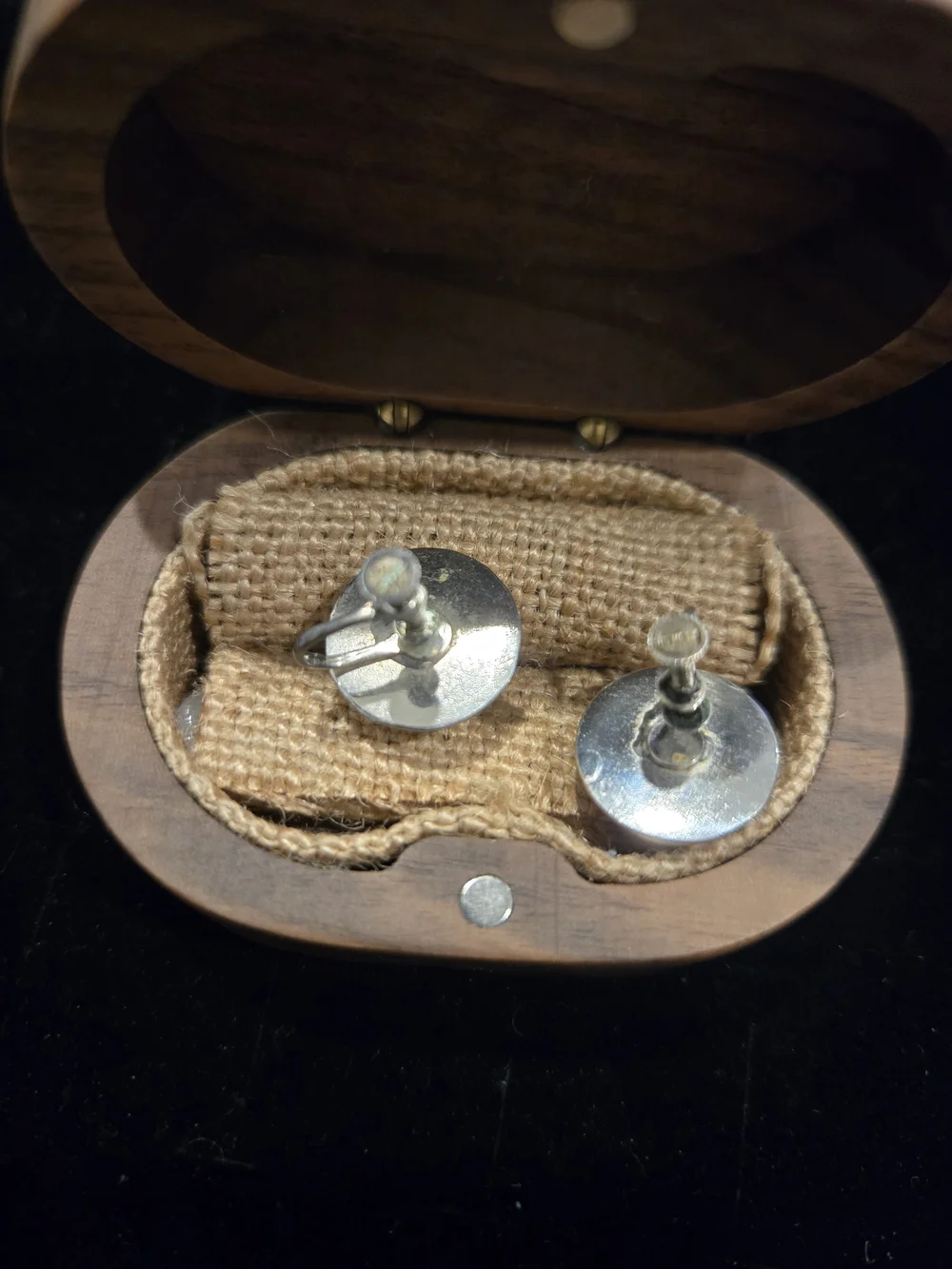 Vintage Classic Silver Dome Sterling Silver Screwback Earrings